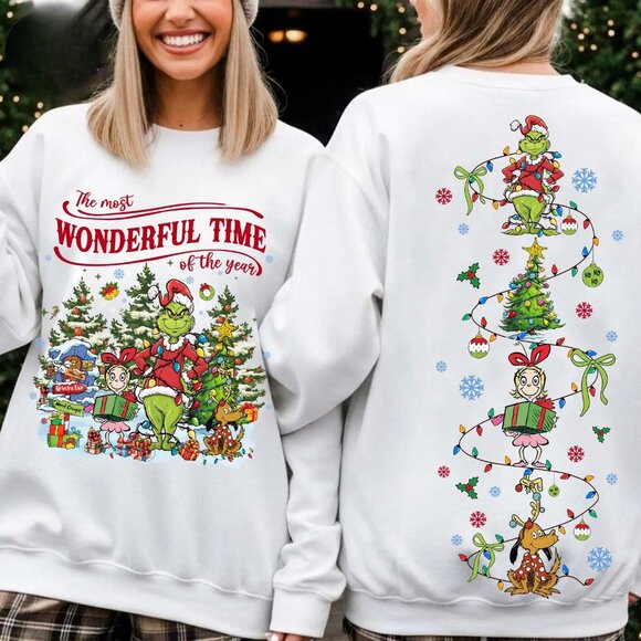 Two Side Retro Christmas Characters, Christmas Mean Guy, Merry Greenmas 141 - Picture 1 of 6